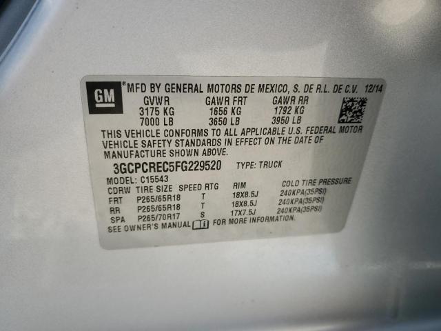 Photo 10 from auction – 2015 CHEVROLET SILVERADO with VIN 3GCPCREC5FG229520