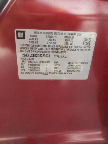 Photo 10 from auction – 2012 GMC TERRAIN SL with VIN 2GKFLXE52C6223073