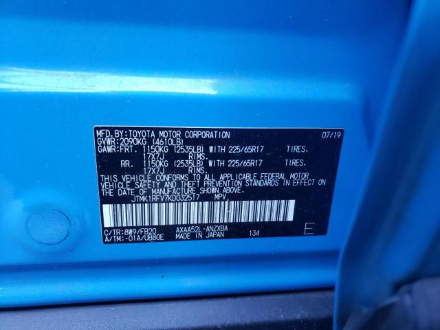 Photo 10 from auction – 2019 TOYOTA RAV4 LE with VIN JTMK1RFV7KD032517