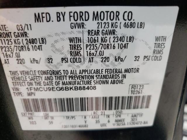 Photo 10 from auction – 2011 FORD ESCAPE LIM with VIN 1FMCU9EG6BKB88408