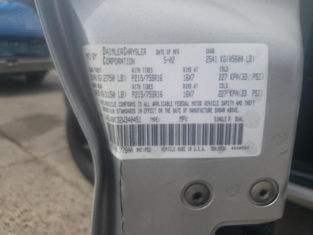 Photo 10 from auction – 2002 JEEP LIBERTY SP with VIN 1J4GL48K32W340451