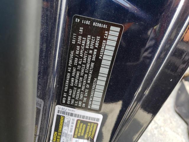 Photo 10 from auction – 2012 VOLKSWAGEN EOS LUX with VIN WVWFW7AHXCV002724