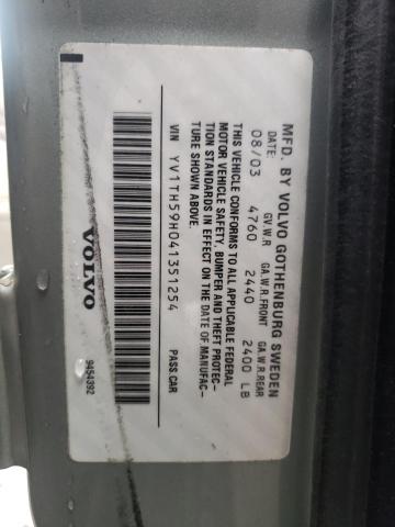 Photo 10 from auction – 2004 VOLVO S80 2.5T with VIN YV1TH59H041351254