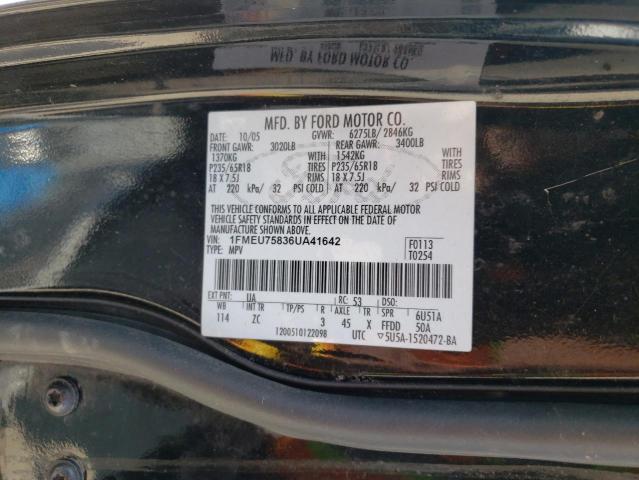 Photo 10 from auction – 2006 FORD EXPLORER L with VIN 1FMEU75836UA41642