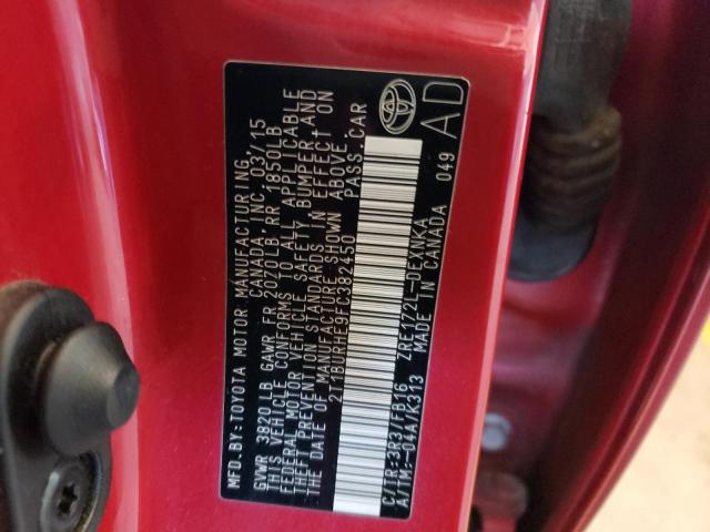 Photo 10 from auction – 2015 TOYOTA COROLLA L with VIN 2T1BURHE9FC382450