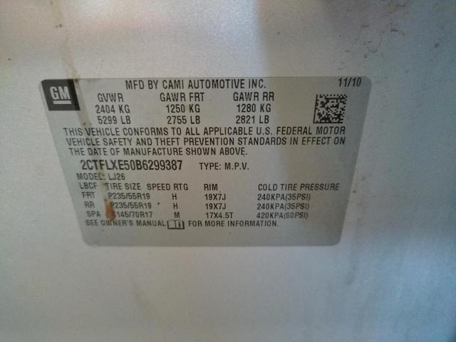 Photo 10 from auction – 2011 GMC TERRAIN SL with VIN 2CTFLXE50B6299387