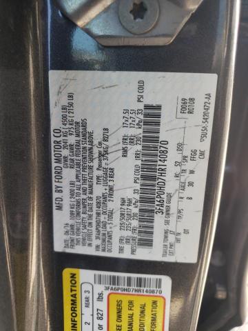 Photo 10 from auction – 2017 FORD FUSION SE with VIN 3FA6P0HD7HR140870