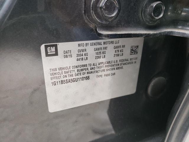 Photo 10 from auction – 2016 CHEVROLET MALIBU LIM with VIN 1G11B5SA5GU110166