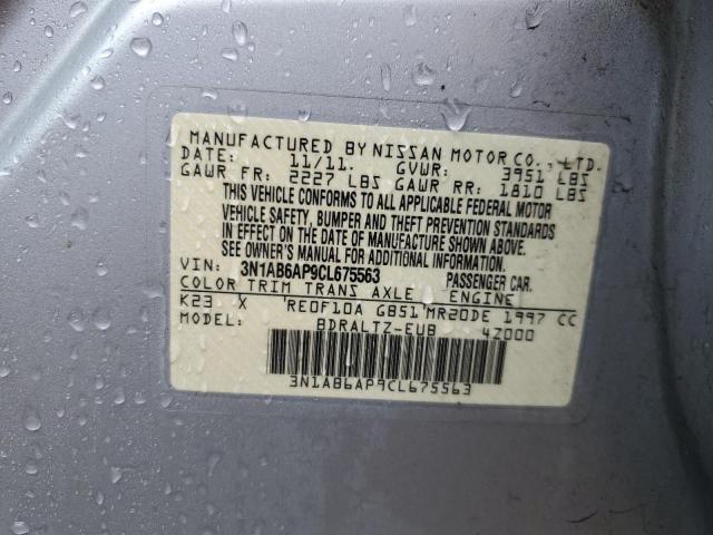 Photo 10 from auction – 2012 NISSAN SENTRA 2.0 with VIN 3N1AB6AP9CL675563
