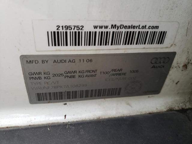 Photo 10 from auction – 2007 AUDI A3 2.0 PRE with VIN WAUNF78PX7A108299