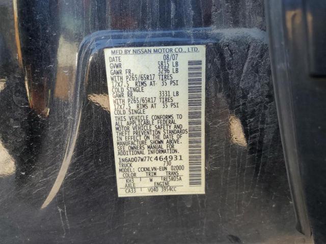 Photo 10 from auction – 2007 NISSAN FRONTIER C with VIN 1N6AD07W77C464931