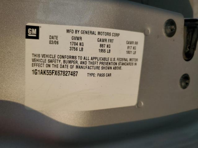 Photo 10 from auction – 2006 CHEVROLET COBALT with VIN 1G1AK55FX67827487