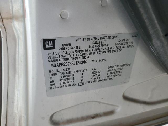Photo 10 from auction – 2008 BUICK ENCLAVE CX with VIN 5GAER23768J120344