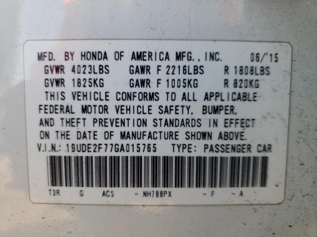 Photo 10 from auction – 2016 ACURA ILX PREMIU with VIN 19UDE2F77GA015765