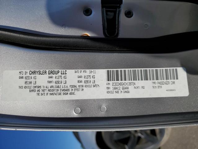 Photo 10 from auction – 2012 DODGE CHARGER SE with VIN 2C3CDXBGXCH139724