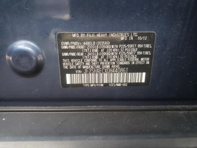 Фото 10 с аукциона – 2013 SUBARU FORESTER L с VIN JF2SHAECXDH440861