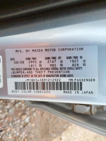 Photo 10 from auction – 2009 MAZDA 3 S with VIN JM1BK343891212922