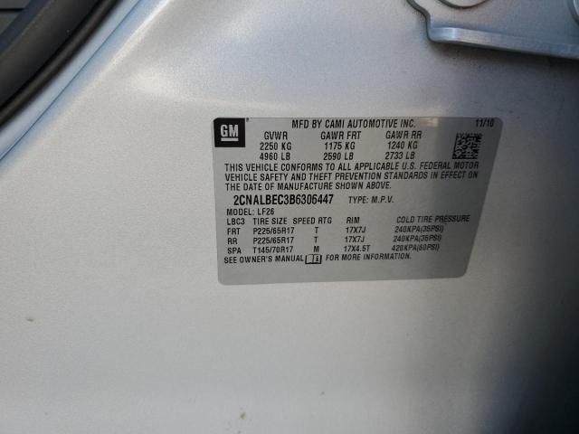Photo 10 from auction – 2011 CHEVROLET EQUINOX LS with VIN 2CNALBEC3B6306447
