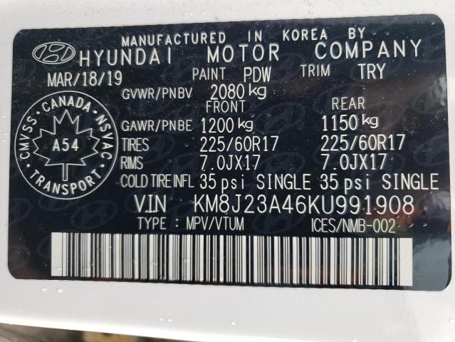 Photo 10 from auction – 2019 HYUNDAI TUCSON SE with VIN KM8J23A46KU991908