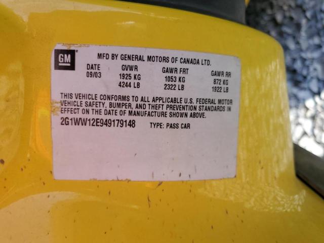 Photo 10 from auction – 2003 CHEVROLET MONTE CARL with VIN 2G1WX12K139203735