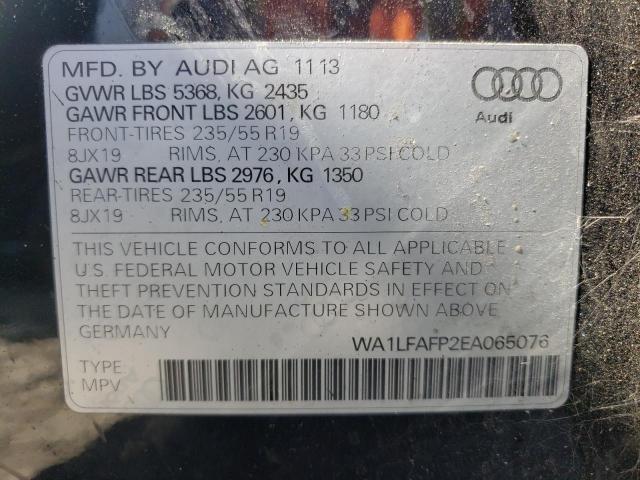 Photo 10 from auction – 2014 AUDI Q5 PREMIUM with VIN WA1LFAFP2EA065076