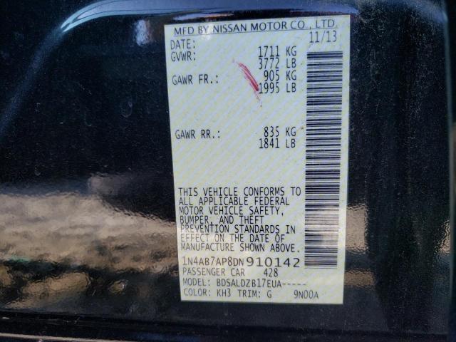 Photo 10 from auction – 2013 NISSAN SENTRA S with VIN 1N4AB7AP8DN910142
