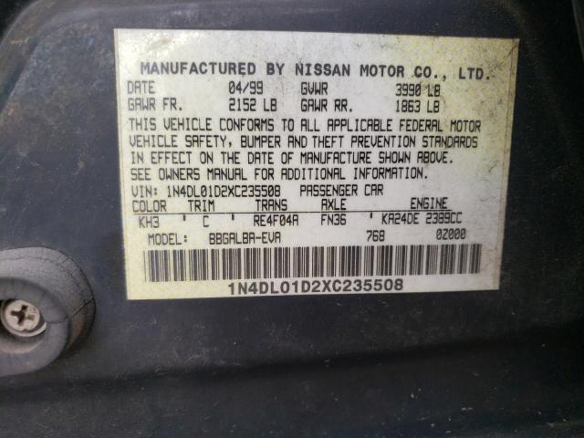 Photo 10 from auction – 1999 NISSAN ALTIMA XE with VIN 1N4DL01D2XC235508