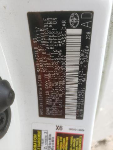 Photo 10 from auction – 2018 TOYOTA COROLLA L with VIN 2T1BURHE2JC020002