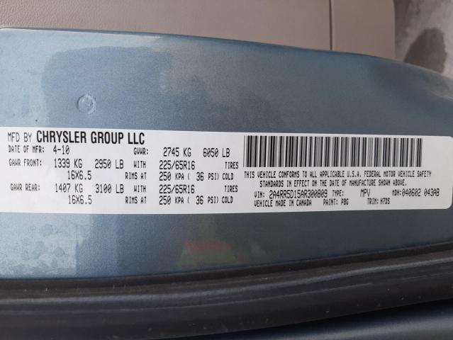 Photo 10 from auction – 2010 CHRYSLER TOWN & COU with VIN 2A4RR5D15AR300809