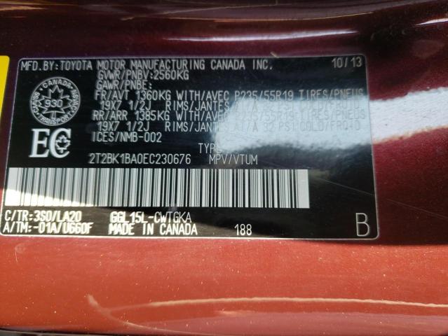 Photo 10 from auction – 2014 LEXUS RX 350 BAS with VIN 2T2BK1BA0EC230676