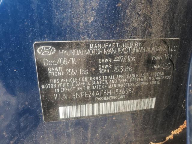 Photo 10 from auction – 2017 HYUNDAI SONATA SE with VIN 5NPE24AF6HH536587