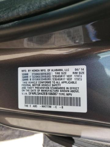 Photo 10 from auction – 2014 HONDA ODYSSEY EX with VIN 5FNRL5H42EB106087
