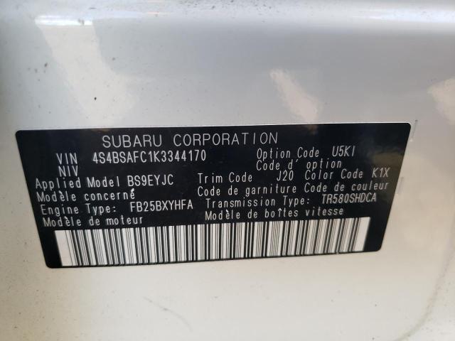Photo 10 from auction – 2019 SUBARU OUTBACK 2. with VIN 4S4BSAFC1K3344170
