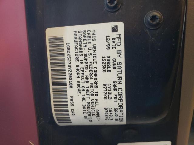 Photo 10 from auction – 2000 SATURN SL2 with VIN 1G8ZK5273YZ202180