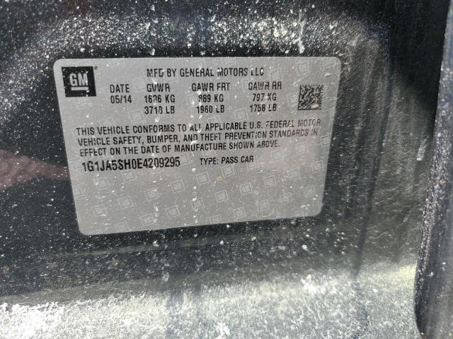 Photo 10 from auction – 2014 CHEVROLET SONIC LS with VIN 1G1JA5SH0E4209295