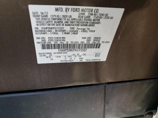 Foto 10 de la subasta – 2015 FORD TAURUS SE con VIN 1FAHP2D82FG175527