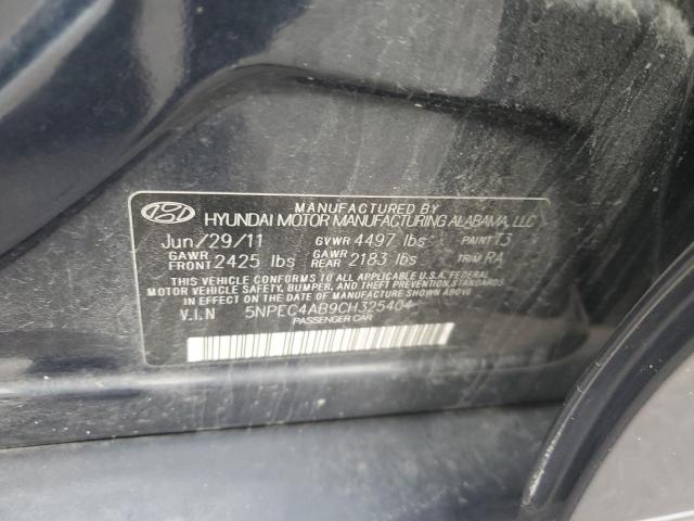 Photo 10 from auction – 2012 HYUNDAI SONATA SE with VIN 5NPEC4AB9CH325404