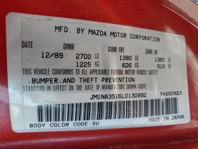 Photo 10 from auction – 1990 MAZDA MX-5 MIATA with VIN JM1NA3516L0130892