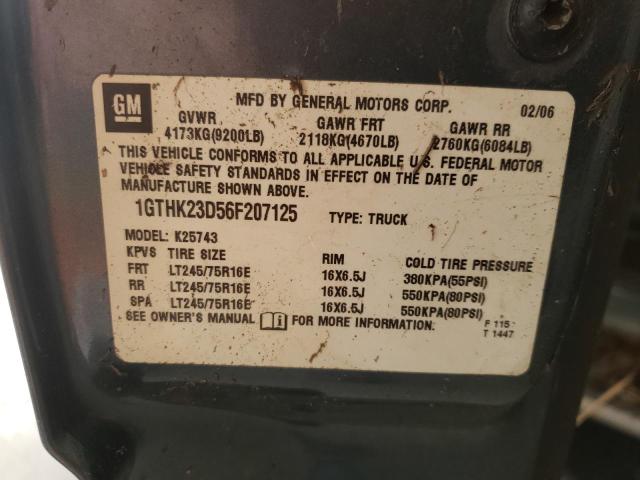 Photo 10 from auction – 2006 GMC SIERRA K25 with VIN 1GTHK23D56F207125
