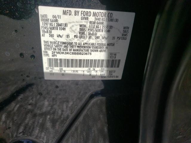 Photo 10 from auction – 2011 FORD EDGE LIMIT with VIN 2FMDK3KC8BBB23675