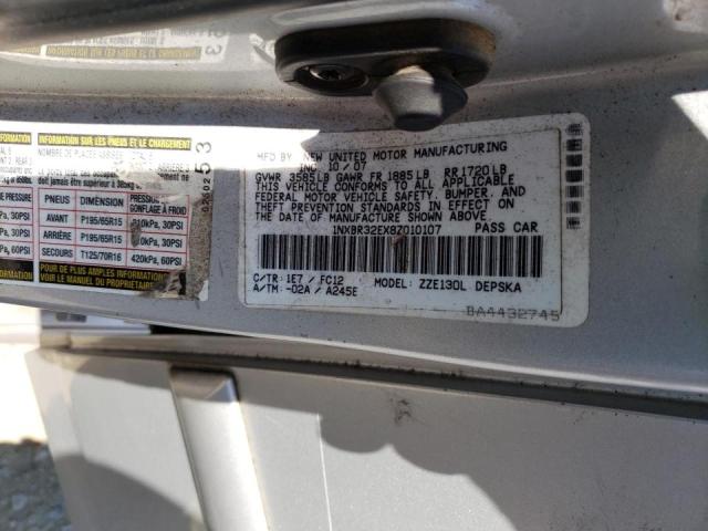 Photo 10 from auction – 2008 TOYOTA COROLLA CE with VIN 1NXBR32EX8Z010107