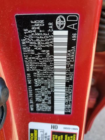 Photo 10 from auction – 2016 TOYOTA COROLLA L with VIN 2T1BURHE7GC617123