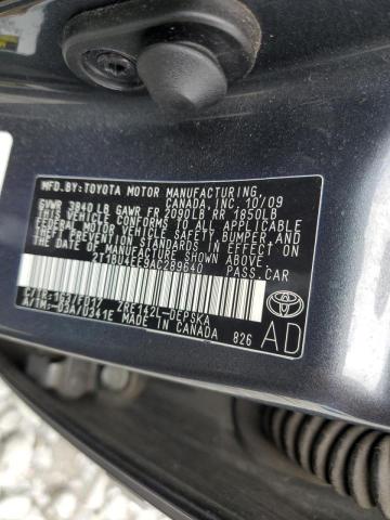 Photo 10 from auction – 2010 TOYOTA COROLLA BA with VIN 2T1BU4EE9AC289640