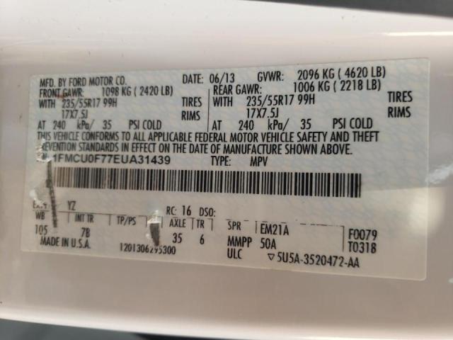 Photo 10 from auction – 2014 FORD ESCAPE S with VIN 1FMCU0F77EUA31439