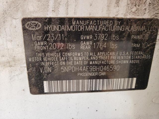 Photo 10 from auction – 2011 HYUNDAI ELANTRA GL with VIN 5NPDH4AE9BH046590