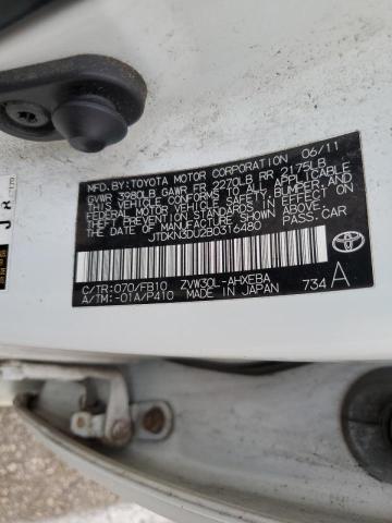 Photo 10 from auction – 2011 TOYOTA PRIUS with VIN JTDKN3DU2B0316480