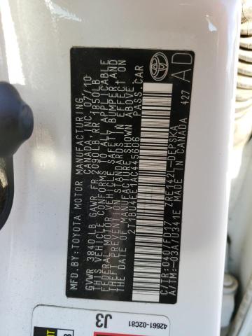 Photo 10 from auction – 2010 TOYOTA COROLLA BA with VIN 2T1BU4EE1AC445606