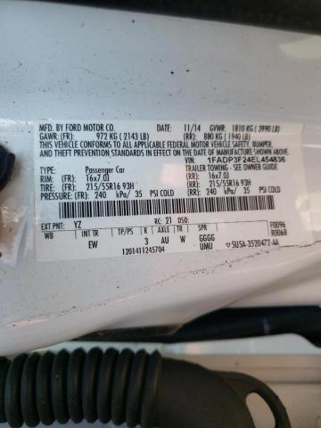 Photo 10 from auction – 2014 FORD FOCUS SE with VIN 1FADP3F24EL454836