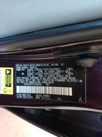Photo 10 from auction – 2012 TOYOTA HIGHLANDER with VIN 5TDZK3EH7CS069285