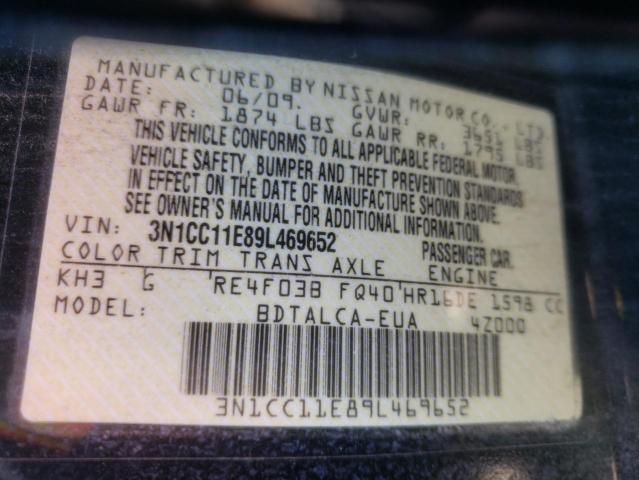 Photo 10 from auction – 2009 NISSAN VERSA S with VIN 3N1CC11E89L469652